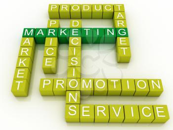 Royalty Free Clipart Image of a Marketing Word Design