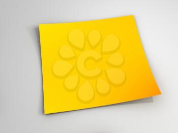 Royalty Free Clipart Image of a Sticky Note