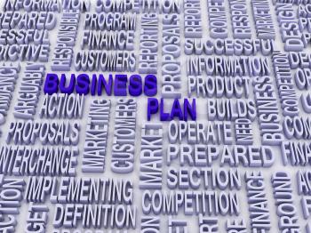 Royalty Free Clipart Image of a Business Plan Background