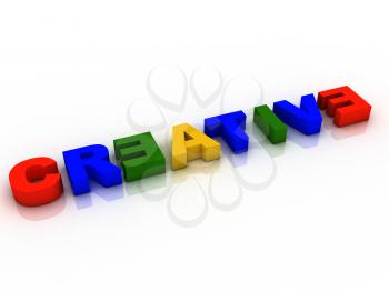 Royalty Free Clipart Image of the Word Creative