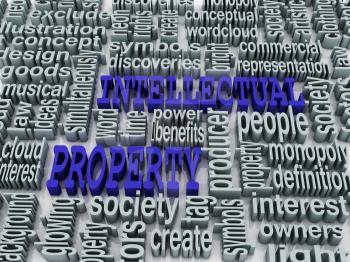 Royalty Free Clipart Image of a Collage of Intellectual Property