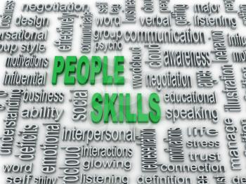 Royalty Free Clipart Image of a Word Cloud on People Skills