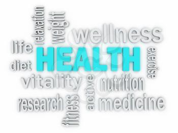 Royalty Free Clipart Image of a Health Word Collage