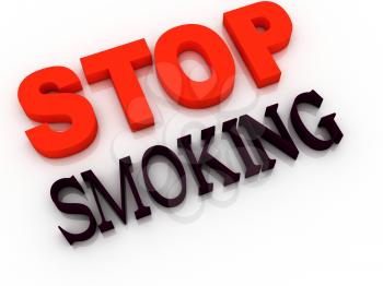 Royalty Free Clipart Image of the Words Stop Smoking