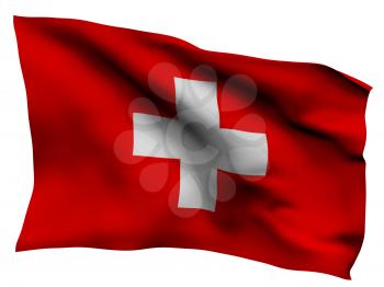 Royalty Free Clipart Image of a Swiss Flag