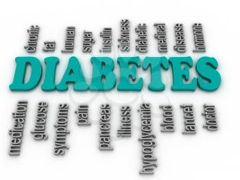 3d imagen Word cloud - diabetes 