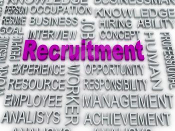 3d imagen about recruitment concept 