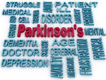 3d Parkinson's disease symbol isolated on white. Mental health symbol concept 