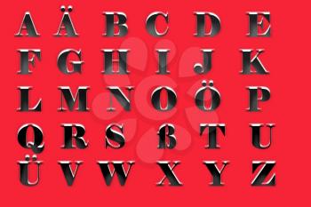 Germany alphabet set 