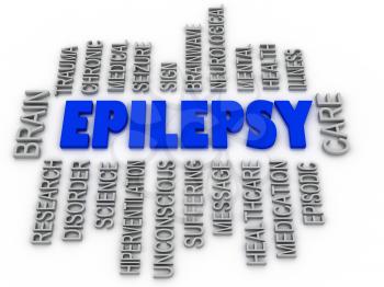 3d imagen, Epilepsy symbol. Neurological disorder icon conceptual design