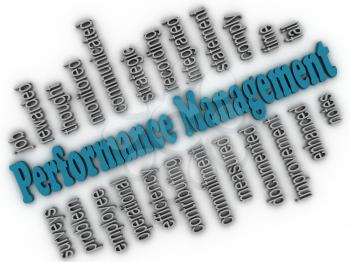 3d imagen Performance Management concept word cloud background