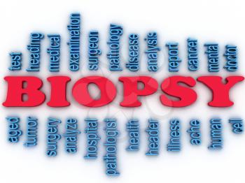 3d imagen Biopsy concept word cloud background
