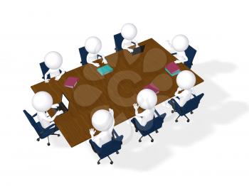 3d imagen Business meeting. Brainstorming concept