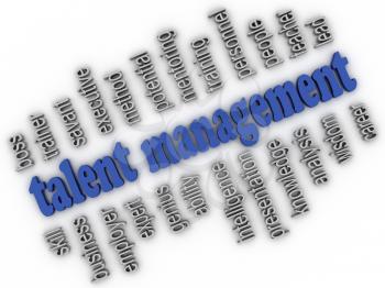 3d imagen Talent Management  concept word cloud background