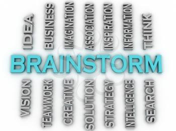 3d image Brainstorm issues concept word cloud background