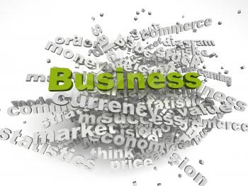 3d image Business issues concept word cloud background