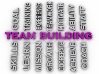3d image team building  issues concept word cloud background