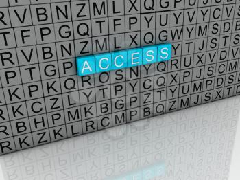 3d image Access  issues concept word cloud background