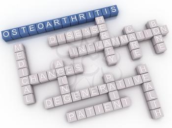 3d image Osteoarthritis  issues concept word cloud background