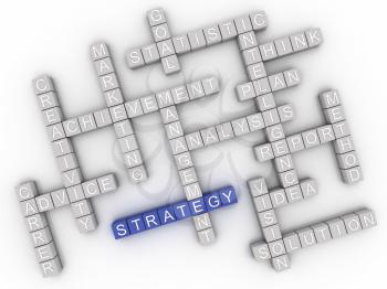 3d image Strategy  issues concept word cloud background
