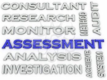 3d image Assessment  issues concept word cloud background