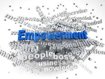3d image Empowerment   issues concept word cloud background