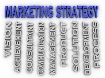 3d image marketing strategy  issues concept word cloud background