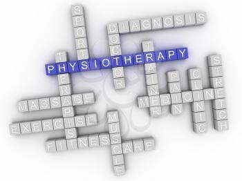 3d image Physiotherapy word cloud concept