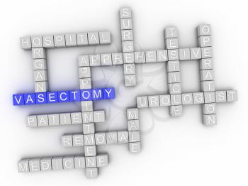 3d image Vasectomy issues concept word cloud background