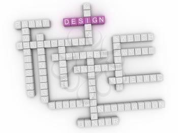 3d image Design  issues concept word cloud background
