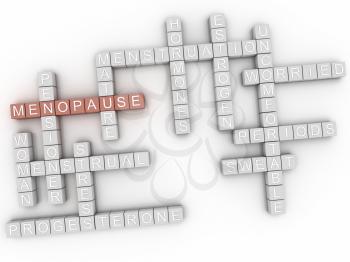 3d image Menopause word cloud concept