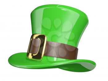 3d illustration St. Patrick's hat on a white background