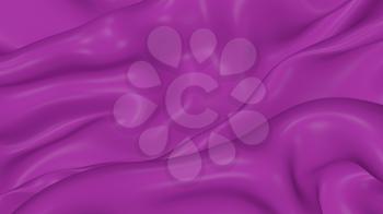 3D Illustration Abstract Purple Background Silk Cloth