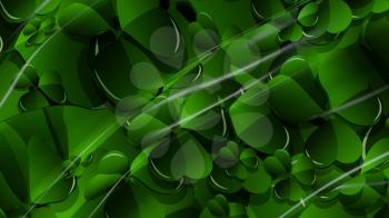3D Illustration Abstract St. Patrick's Day Background with Glare