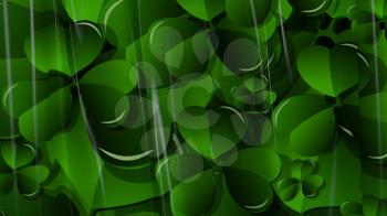 3D Illustration Abstract St. Patrick's Day Background with Glare