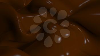 3D Illustration Abstract Chocolate Background with Glare