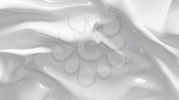 3D Illustration White Abstract Texture Wavy Material