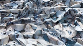 3D Illustration Sea Pebbles Abstraction Texture Wavy Material