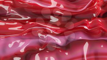 3D Illustration Raspberry Creamy Texture Wavy Material