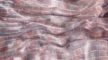 3D Illustration Soft Brick Wall Texture Wavy Material