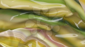 3D Illustration Green Abstraction Texture Wavy Material