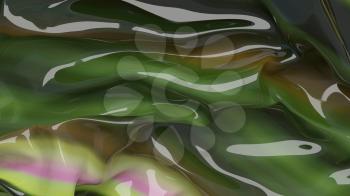3D Illustration Green Abstraction Texture Wavy Material