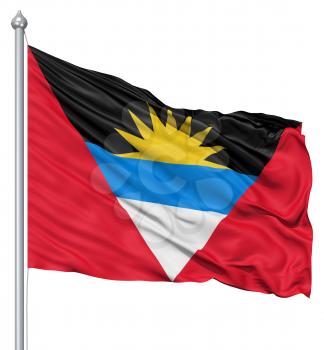 Royalty Free Clipart Image of the Flag of Antigua and Barbuda 