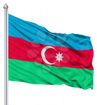 Royalty Free Clipart Image of the Flag of Azerbaijan