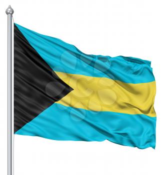 Royalty Free Clipart Image of the Flag of the Bahamas