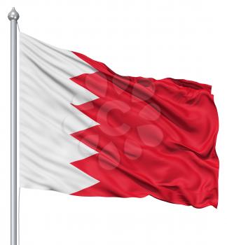 Royalty Free Clipart Image of the Flag of Bahrain