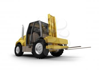 Royalty Free Clipart Image of a Forklift