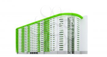 Royalty Free Clipart Image of a Large Building