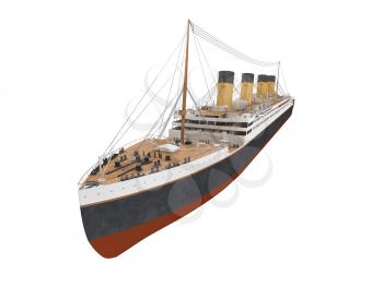 Royalty Free Clipart Image of a Liner Ship