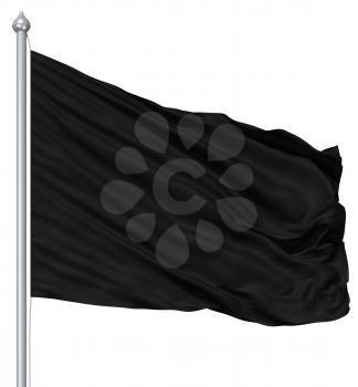 Royalty Free Clipart Image of a Black Flag